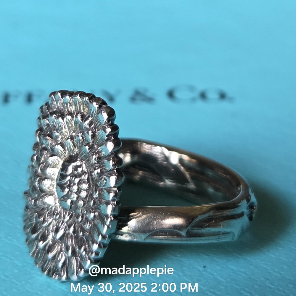 1885 Tiffany & Co.  Dandelion Spoon Ring in Sterling Silver Luxury Vintage #44 - Picture 5 of 12